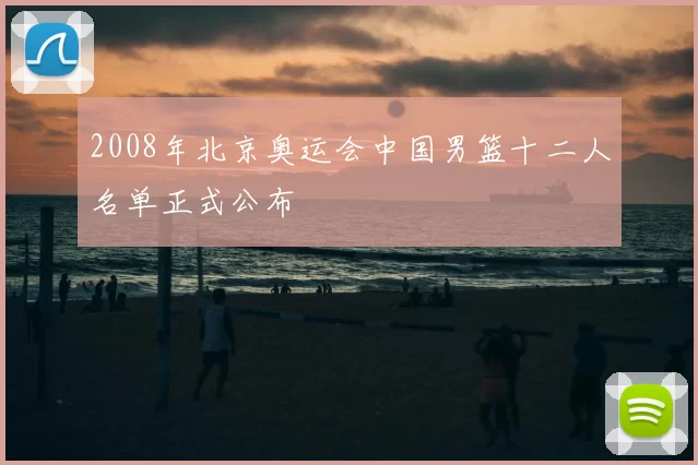 2008年北京奥运会中国男篮十二人名单正式公布
