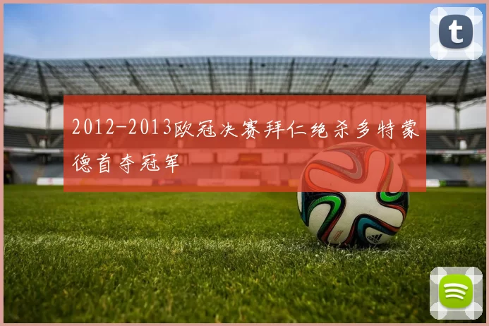 2012-2013欧冠决赛拜仁绝杀多特蒙德首夺冠军